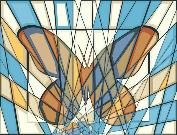 Papillon mosaïque — Image vectorielle