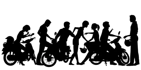 Jeunes motards — Image vectorielle