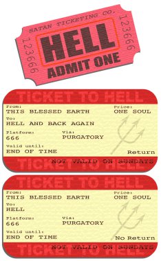 Ticket to hell clipart