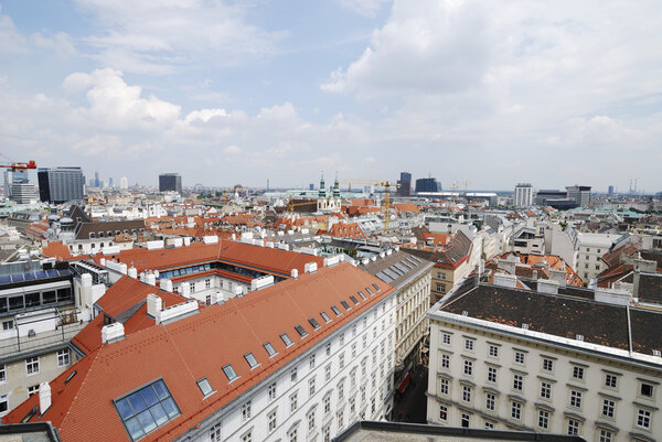 View over the city of Vienna, Austria