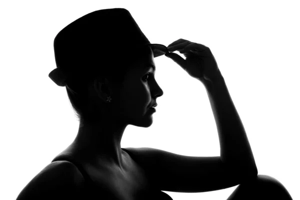 Mädchen mit Hut — Stockfoto