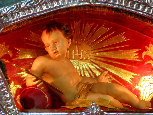 Bebek İsa contemplating — Stok fotoğraf