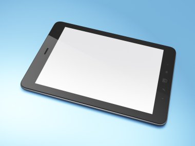 mavi arka plan güzel siyah tablet PC'de