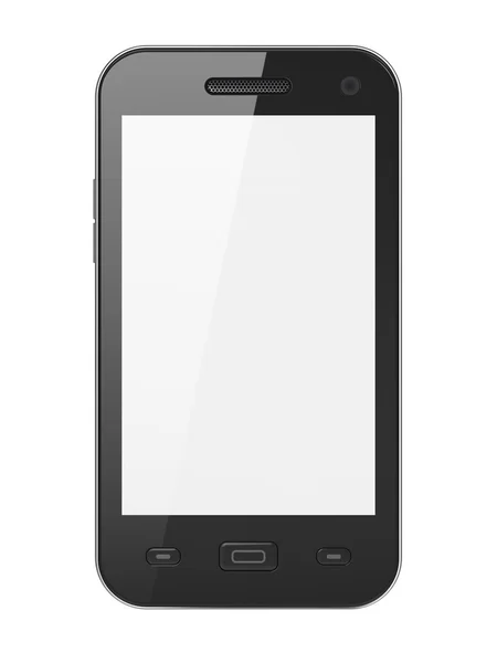Piękne wysoko datailed czarny smartphone — Zdjęcie stockowe