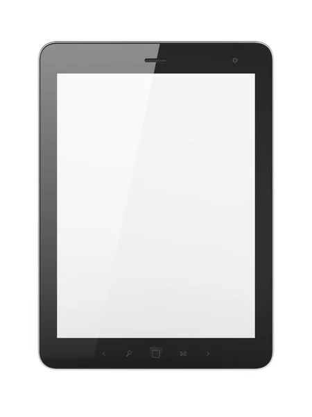 흰색 바탕에 검은 태블릿 pc 컴퓨터 — 스톡 사진
