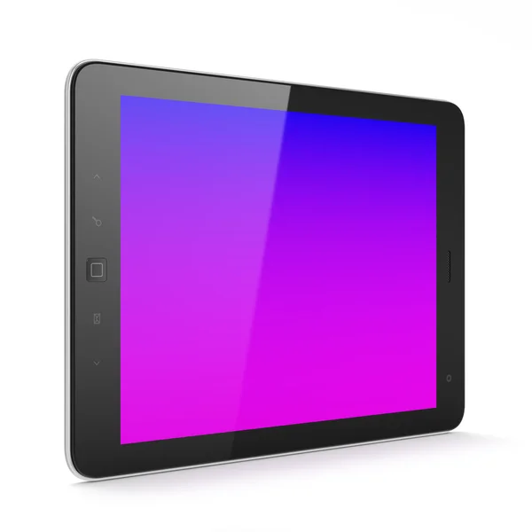 Schöne schwarze Tablet-PC auf weißem Hintergrund — Stockfoto