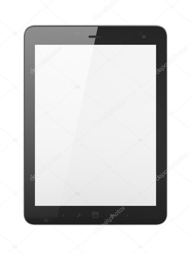 Black Tablet Pc Computer On White Background Stock Photo Image By C Maxkabakov
