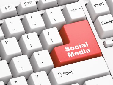 sosyal medya tuşu ile klavye