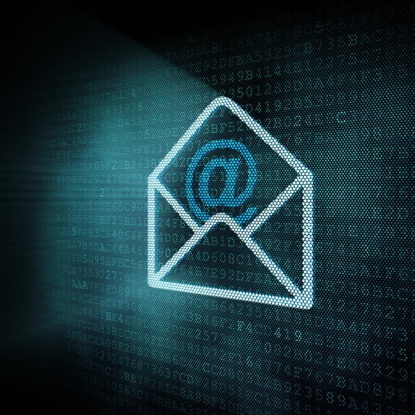 Pixeled mail envelop ilustração — Fotografia de Stock