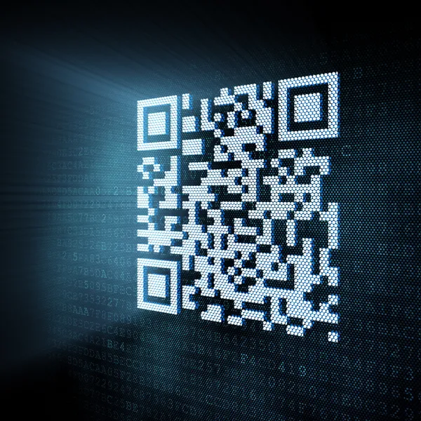 Pixeled QR code illustration — Stock Photo, Image
