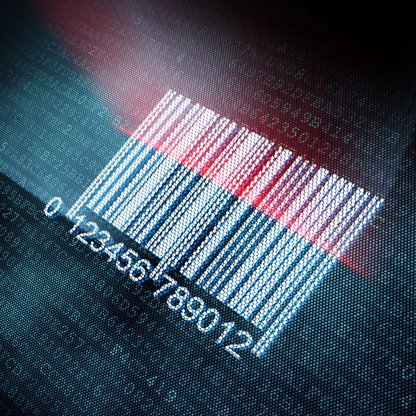 Pixeled barcode illustration — Stock Photo, Image