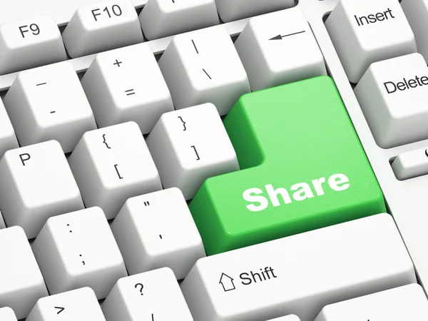Tangentbord med share-knappen — Stockfoto