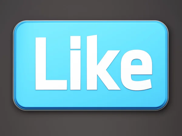 "Me gusta "botón 3d render — Foto de Stock