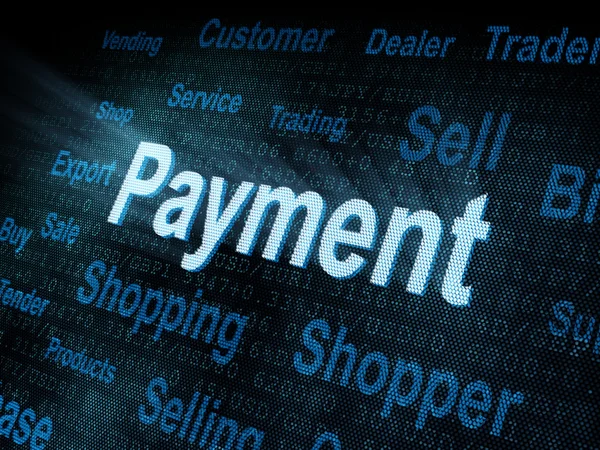 Pixeled word Payment on digital screen — Stock Photo, Image