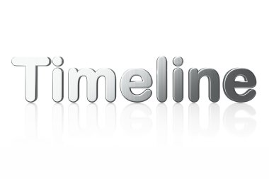 Timeline concept: 3d word Timeline clipart