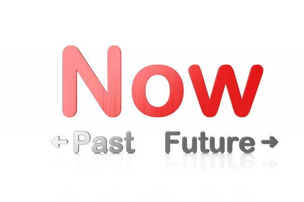 Koncept časové osy: 3d slovo minulosti-dnes-budoucnost — Stock fotografie