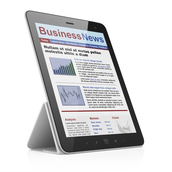 stock image Digital news on tablet pc computer screen