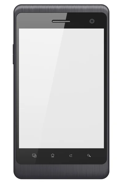 Smartphone su sfondo bianco. Smartphone cellulare generico — Foto Stock