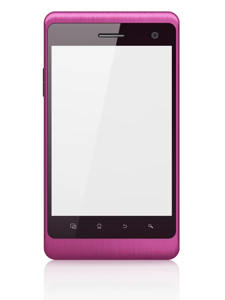 Vackra smartphone på vit bakgrund. Generic mobile smart — Stockfoto