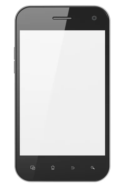 Smartphone su sfondo bianco. Smartphone cellulare generico — Foto Stock