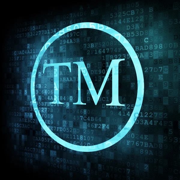 stock image Trademark symbol on digital screen