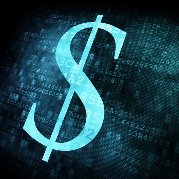 Dollar sign on digital screen — Stock Photo, Image