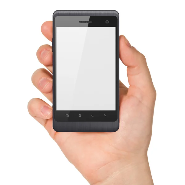 Handheld smartphone op witte achtergrond. — Stockfoto