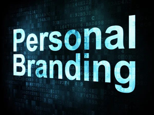 Маркетинговая концепция: пиксельные слова Personal Branding on digital — стоковое фото
