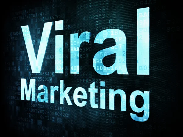 Conceito de marketing: palavras pixelizadas Viral Marketing on digital sc — Fotografia de Stock