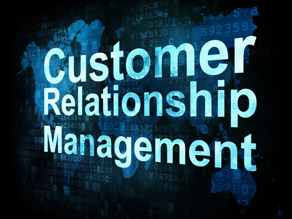 Marketing concept: pixelated words Customer Relationship Managem — Stock Photo, Image