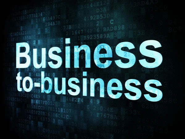 Бизнес-концепция: пиксельные слова Business to business b2b on di — стоковое фото