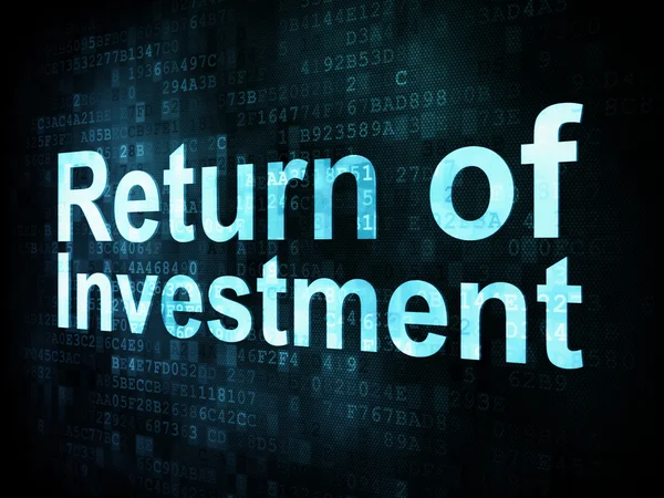 Business concept: pixelated words Return of Investment ROI — Stock Photo, Image