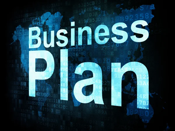 Concetto aziendale: parole pixelate Business Plan — Foto Stock