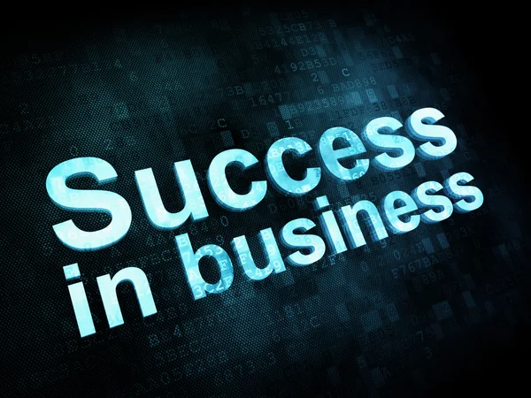 ビジネス コンセプト: ピクセル デジタル上のビジネスでの成功の言葉 — ストック写真