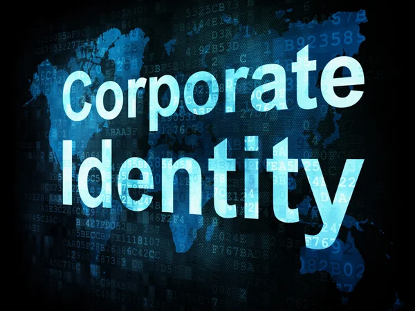 Podnikatelský koncept: pixelated slova Corporate Identity — Stock fotografie