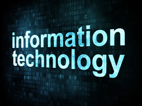 Έννοιας της τεχνολογίας πληροφοριών: pixelated λέξεις πληροφορίες — Φωτογραφία Αρχείου