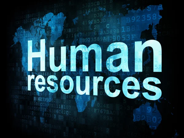 Job, work concept: pixelated words Human resources