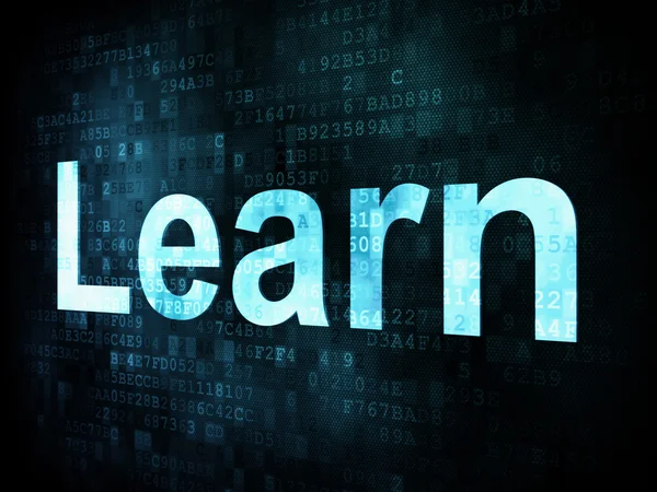 Educazione e concetto di apprendimento: parole pixelate Impara su digital sc — Foto Stock