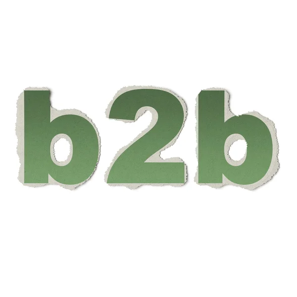 Business concept: vintage words b2b on torn paper — Stock Photo, Image