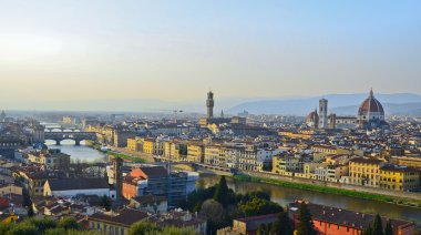 Santa maria del fiore ve arno Nehri, Floransa, Toskana, İtalya