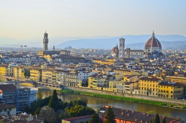 Santa maria del fiore ve arno Nehri, Floransa, Toskana, İtalya