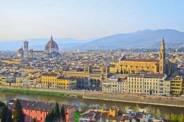 Santa maria del fiore ve arno Nehri, Floransa, Toskana, İtalya