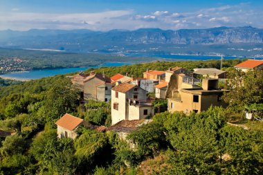 Adriatic Town of Dobrinj view clipart