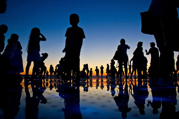 Reflecties over kleurrijke sunset — Stockfoto