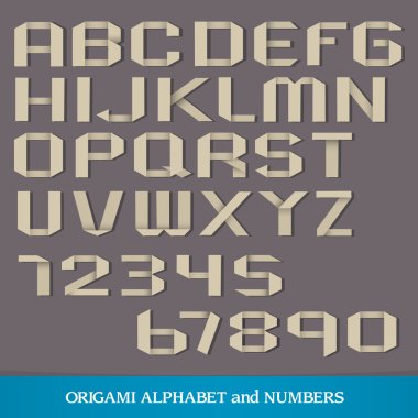 Origami Alphabet clipart