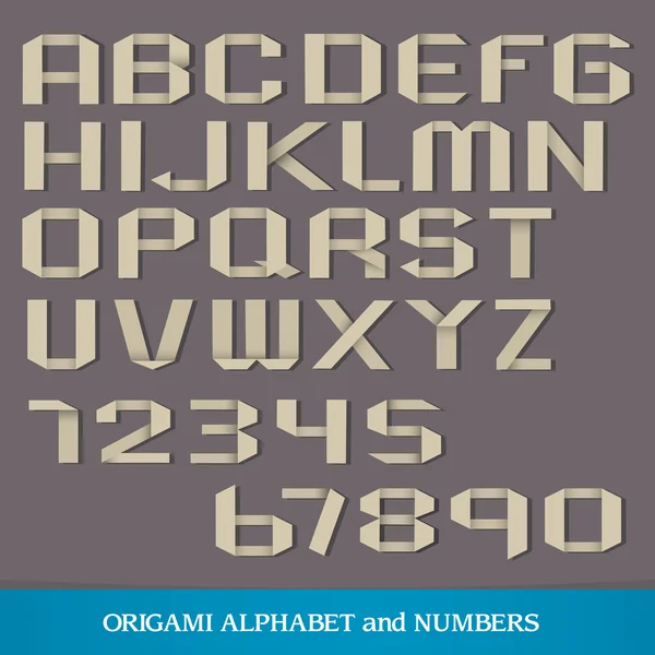Alfabeto de origami — Archivo Imágenes Vectoriales