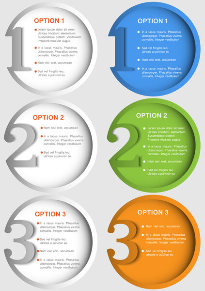 Design template in two variants