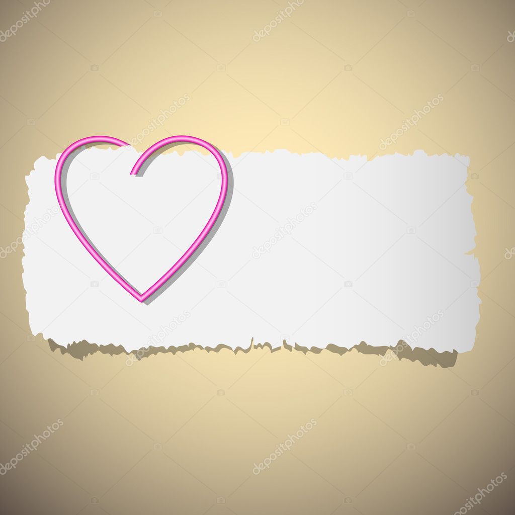 Heart shaped paper clip