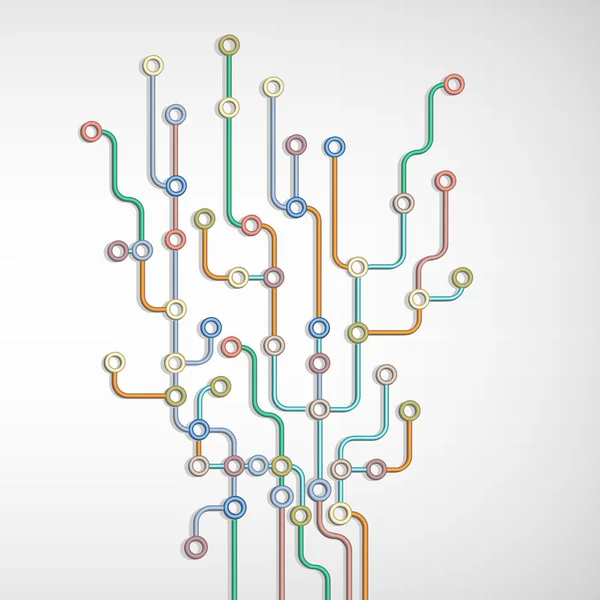 Contexte abstrait d'une carte de métro — Image vectorielle