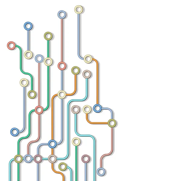 Carte abstraite du métro — Image vectorielle